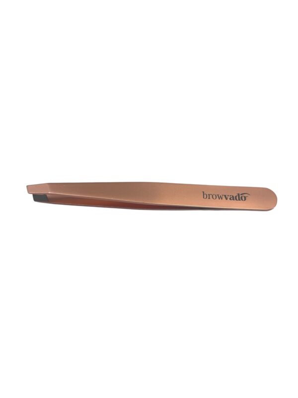 Browvado Rose Gold Angled Tweezer - Image 2